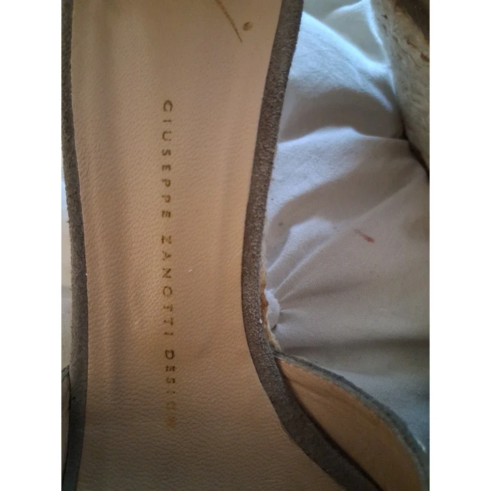 Giuseppe Zanotti Koka Jasmin Espadrille Wedge Heels Size 38